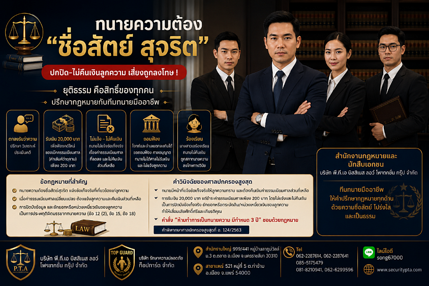 มารยาทในความเป็นทนายความต้องไม่โกงครับ